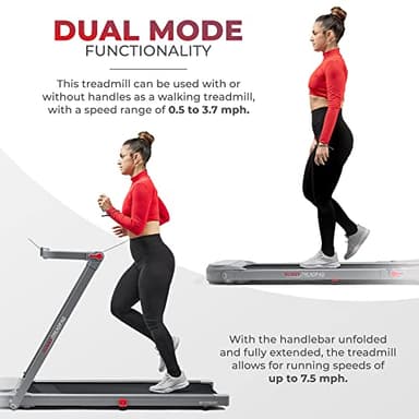 Sunny Health & Fitness HELIUS LITE Premium Dual Mode Walking/Running Treadmill with Advanced Brushless Technology & Exclusive SunnyFit App Enhanced Bluetooth Connectivity - Image 4