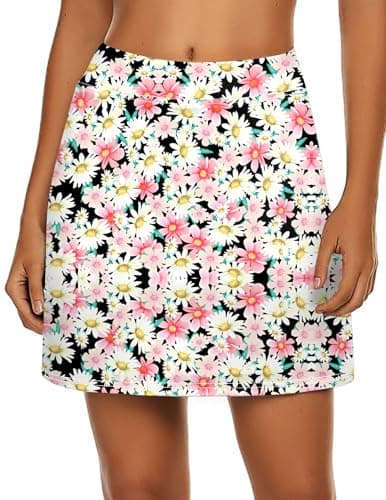 Ekouaer 20 Knee Length Skorts Tennis Tkirts for Women Tennis Tennis Tkirts Athletic Golf Skorts Casual Workout Skirt with ShortsL - Image 1