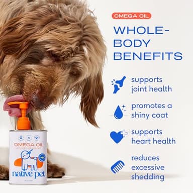 Native Pet Omega 3 Fish Oil for Dogs & Cats - Promotes Healthy Skin, Shiny Coat, & Strong Joints - Made with Wild Alaskan Salmon Oil for Dogs – Tasty, Fast-Absorbing Omega 3 6 9 Liquid Supplement-16oz - Image 2