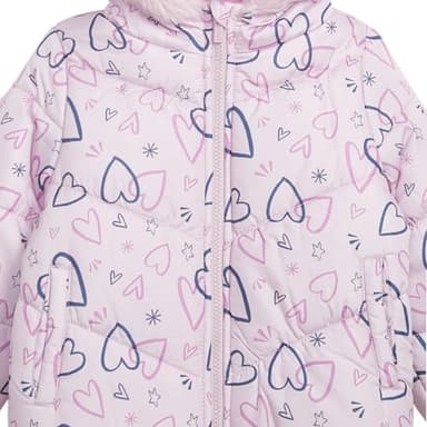 Carter's Baby Girls' 2-Piece Snowsuit Cozy Hooded Puffer Jacket and Ski Bib Set, All Lilac Heart, 18 Months - Image 6