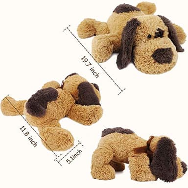 WEIGEDU Floppy Stuffed Dog Puppy Plush Toy, Huggable Beagle Labrador Retriever Stuffed Animal Dogs for Kids Girls Boys Baby Birthday Gift, 20 inch, Brown - Image 6