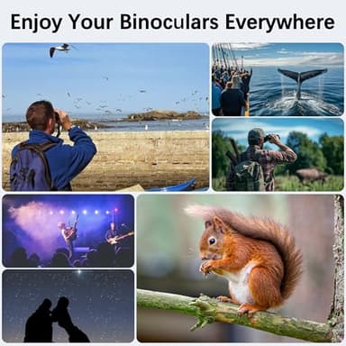 Adasion 15x56 UHD Binoculars for Adults High Powered with Phone Adapter and Tripod, Super Powerful BAK4 Prism Waterproof Binoculars for Hunting Stargazing Bird Watching Hiking Safari Travel Sports - Image 7