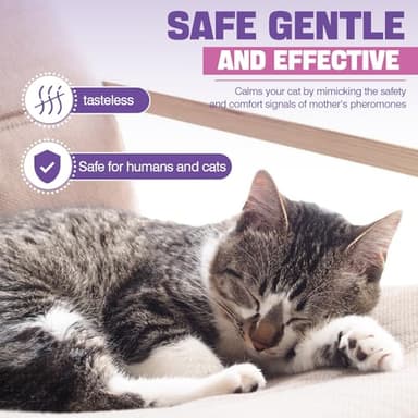 Cat Pheromones Calming Diffuser Refill 6 Pack Multicat Pheromone Diffusers Refills Relieve Anxiety Stress Reduce Spraying Fighting and Scratching for Cats Calm 48ml Fit All Common Diffusers Plug In - Image 5