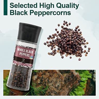 Soeos Spice Seasoning Set of 4, 9.8oz(277.82g), With Integrated Grinders, Salt and Pepper Grinder Set, Pure and Fresh Perfect for BBQ Seasoning Gift Set, Grilling Spice, Herb, Spice & Seasoning Gifts - Image 7