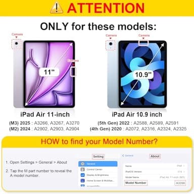 Fintie Case for iPad Air 11-inch M3 (2025) / M2 (2024), iPad Air 5th (2022) / 4th Generation (2020) 10.9 Inch, Fully-Body Rugged Heavy Duty Shockproof Case with Kickstand for Kids, Purple - Image 4