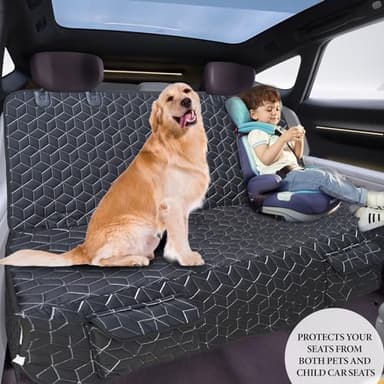 Meginc Dog Car Seat Covers for Back Seat, Waterproof Back Seat Covers for Ford Explorer/Subaru Outback/Honda Pilot, Heavy Duty Non Slip Back Seat Cover for Dogs in Car, Easy Clean Car Seat Protector - Image 6
