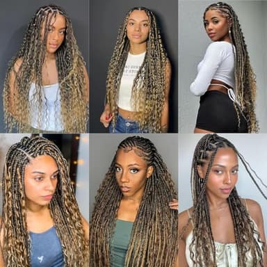 Human Braiding Hair for Boho Braids 4/27 Highlight Ombre Deep Wave Bulk Human Hair 110g 18 Inch Curly Wave Honey Blonde Human Hair Extensions No Weft 2 Bundles/Pack - Image 6