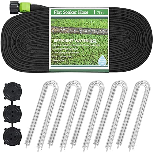 GREEN MOUNT Garden Soaker Hose 1/2" x 75 ft Drip Hoses Heavy Duty Save Water For Vegetable - Image 1