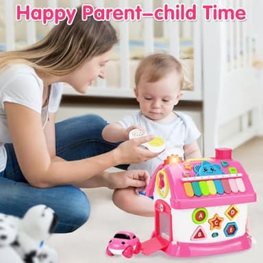 Toys for 1+ Year Old Girl Gifts: Montessori Musical Toddler Toys Age 1-2 - 8-in-1 Multi-Functional House Educational Baby Girl Toy 12-18 Months - First Birthday Gift for 1 2 Year Old Girls Boys Kids - Image 7