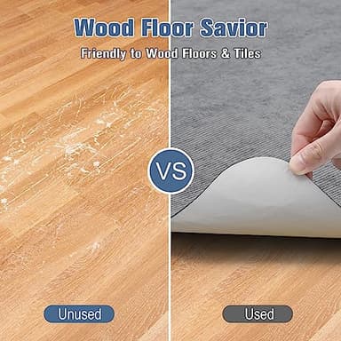 Corduroy Office Chair Mat for Hardwood Floor, 55"x35" Desk Chair Rug for Rolling Chair, Large Anti-Slip Backing Low-Pile Rug Floor Mat for Office/Home Light Grey - Image 3