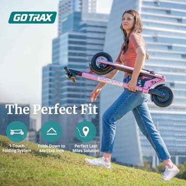 Gotrax GXL V2 Electric Scooter for Adult, 8.5" Solid Tire Max 12 Mile 15.5Mph Speed Powered By 250W Motor, Foldable Commuting E Scooter for Adult Pink - Image 3