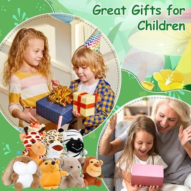 Arrozon 12 Pcs Small Stuffed Animals Bulk, 4.5 Inch Mini Stuffed Animals, Keychain Plush Toys Stocking Stuffers for Kids, Carnival Prizes, Classroom Treasure Box, Claw Machine Filler, Pinata Stuffers - Image 7