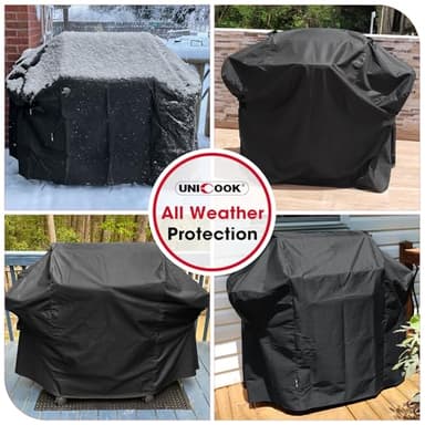 Unicook 58 Inch Grill Cover for Weber Genesis II, LX 300 Series and Genesis 300 Series Gas Grills, Heavy Duty Waterproof Fade Resistant BBQ Cover, All Weather Protection, Compared to Weber 7130 - Image 6