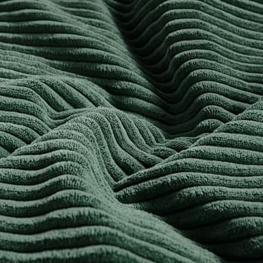 Fancy Homi Set of 2 Dark Green Decorative Throw Pillow Covers 20x20 Inch for Living Room Couch Bed, Boho Farmhouse Forest Green Home Decor, Soft Corss Corduroy Patchwork Textured Cushion Case - Image 5