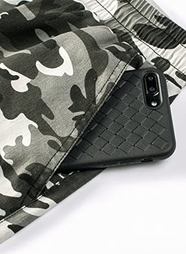 JMIERR Mens Casual Shorts - Fashion Cotton Drawstring Summer Beach Stretch Waist Twill Chino Golf Travel Essentials Cruise Camo Shorts with Pockets for Men 8 Inch Inseam, L, Camouflage 1 - Image 6