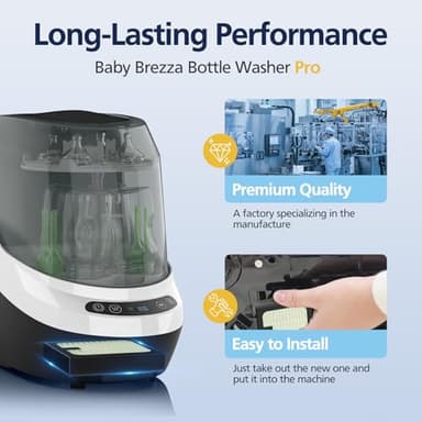 4 Pack HEPA Filter Replacement for Baby Brezza Baby Bottle Washer Pro, High Performance Filtration for Air Cleaner Dust - Image 4