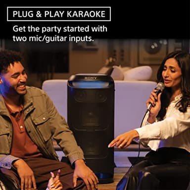 Sony SRS-XV800 X-Series Wireless Portable Bluetooth Karaoke Party Speaker IPX4 splash-resistant with 25 Hour-Battery, Built-in Handle and Wheels, Omnidirectional Sound, and Ambient Lights - Image 6