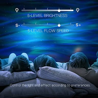 Northern Galaxy Light Aurora Projector with 33 Light Effects, LED Star Projector for Bedroom Nebula Lamp, Remote Control, White Noises, Bluetooth Speaker for Parties - Image 6