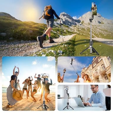 Sensyne Selfie Stick for Phone, Extendable Travel Tripod with Detachable Remote for Photography, Selfies, Compatible with All Cell Phones, Black - Image 7