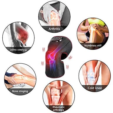 QUINEAR Air Compression Knee Massager with Heat, Knee Brace Wrap for Arthritis Pain Relief, Heating Pad for Knee for Circulation and Pain Relief,3 Modes & 3 Intensities - Image 6