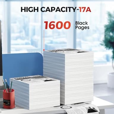 17A Toner Cartridge HP CF217A - Replacement for 17A CF217A to Compatible with Laserjet Pro M102w M130nw M130fw M130fn M102a M130a Pro MFP M130 M102 Series Printer (Black, 2-Pack) - Image 3