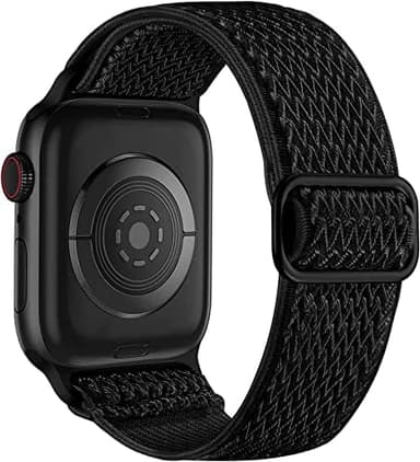 Lerobo Nylon Stretchy Solo Loop Watch Band, Compatible with Apple Watch Series 11-1, SE/Ultra 3 2 1 38/40/41/42/44/45mm/46mm/49mm, Adjustable Replacement Strap for Women Men - Image 2