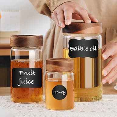 ONUPGO Chalkboard Labels-180pcs Waterproof Reusable Blackboard Stickers with 1 Liquid Chalk Marker for Mason Jars, Parties Decoration, Craft Rooms, Weddings, Storage, Organize Your Home & Kitchen - Image 8