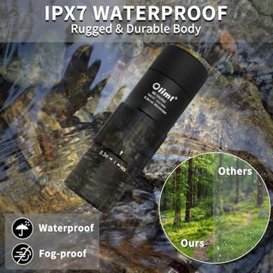10x25 Monocular Telescope, Compact Mini Pocket Size Waterproof Fogproof for Bird Watching Hiking Camping, Black - Image 6