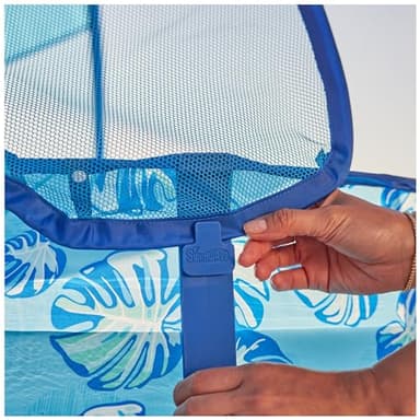 Swimways Elite Pop-Up Above Ground Pool, Baby Pool with Canopy & Carrying Case, Foldable Kiddie Pool for Ages 9-24 Months, Measures 32", Blue - Image 5