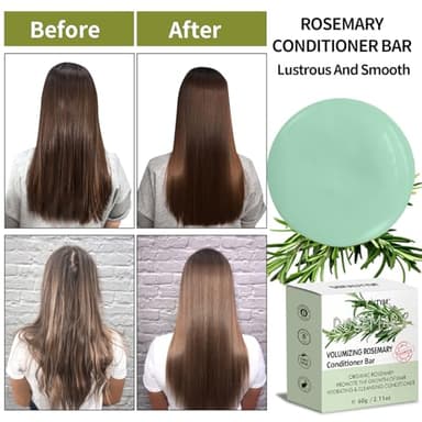 DBEAUTYM 2 Pack Rosemary Shampoo Conditoner Bar Set,Thinning Hair-Volume Shampoo & Conditioner Bar for Men and Women,Hair Thickening & Regrowth Treatment,Hair Growth Soap for Anti-Hair Loss - Image 4