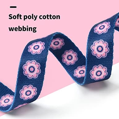 Mile High Life Nylon Puppy Dog Collar w Cute Patterns Lightweight Girl Boy Collar for Small/Medium/Large Dogs (Pink Flower, Large Neck 15"-19") - Image 4