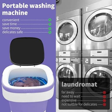 Portable Mini Washing Machine, 16L Upgraded with Spin Basket Laundry Machine, 3 Cleaning Modes Suitable for Small Clothes, Foldable Design Ideal for Hotel Campain Apartment and Home - Image 7