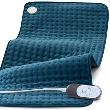 VALGELUIK 17x33 Heating Pad for Pain Relief | Ultra-Soft Microplush Fabric | 6 Adjustable Heat Settings (Moist & Dry) | Safe 2-Hour Auto Shut-Off | Perfect for Back, Neck, Shoulders | Great Gift Idea - Image 1