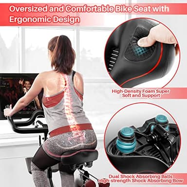 Oversized Bike Seat for Peloton Bike & Bike+, Comfort Seat Cushion Compatible with Peloton, Road or Exercise Bikes, Bicycle Wide Saddle Replacement for Men & Women, Accessories for Peloton - Image 3