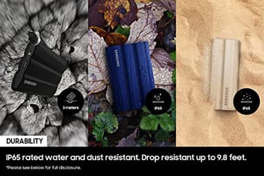 SAMSUNG T7 Shield 2TB, Portable SSD, up-to 1050MB/s, USB 3.2 Gen2, Rugged,IP65 Water & Dust Resistant, for Photographers, Content Creators and Gaming, Extenal Solid State Drive (MU-PE2T0S/AM), Black - Image 4