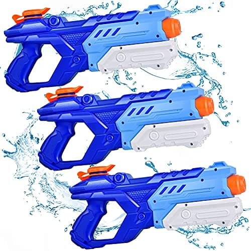 Quanquer 3 Pack Water Guns for Kids Adults - 600CC Squirt Water Toy Gun Super Blaster Soaker Long Range High Capacity Swimming Pool Beach Outdoor Fighting Toy for Boys Girls (Blue) - Image 1