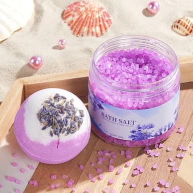 YFONG Gift Baskets for Women, 12PCS Get Well Gifts for Her, SPA Gift for Mom, Wife, Girlfriend, Friends, Purple Happy Birthday Gifts Set, Relaxing Self Care Gifts for Christmas Day - Lavender - Image 9