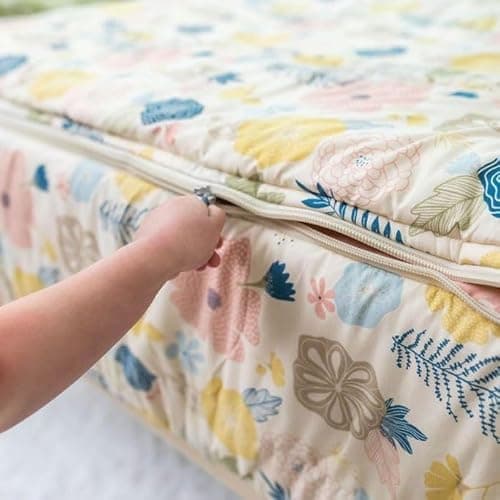 Beddy's Flower Blossoms Girls Durable Zipper Bedding for Kids, Bed in a Bag, Floral Sheets and Comforter, Easy to Make and Wash, Includes Pillowcase and Pillow Sham, Super Soft All Season - Image 1
