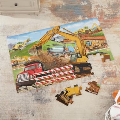 Melissa & Doug Building Site Floor Puzzle, 48 pc Jumbo Jigsaw Puzzle, Educational Screen Free Activity for Toddler, Preschoolers and Kids Ages 3+ (2 x 3 Feet) - FSC Certified - Image 10
