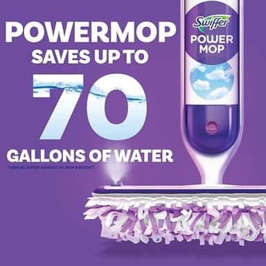 Swiffer PowerMop Multi-Surface Mop Kit for Floor Cleaning, Includes PowerMop, 2 Mopping Pad Refills, 1 Cleaning Solution with Fresh Scent and 2 Batteries - Image 9