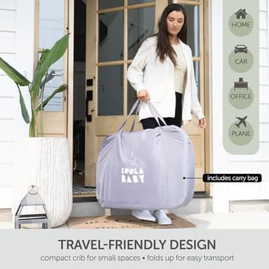 KoolerThings 3 in 1 Baby Bassinet, Bedside Sleeper, & Playpen, Easy Folding Portable Crib (Grey)- KoolaBaby (Mesh Bassinet) - Image 7