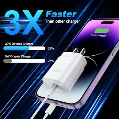 iPhone 14 13 12 11 Charger Fast Charging[MFi Certified],10Ft Extra Long USB C to Lightning Cable Cord & 30W USB C iPhone Charger Type C Chargers for iPhone 14/13/12/11 Pro Max,Plus,Mini,Pro/XS/SE/iPad - Image 3