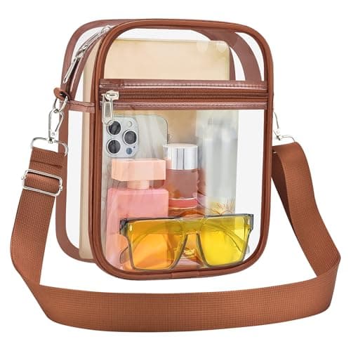 USPECLARE Clear Purse Stadium Transparent Messenger Bag Stadium Approved for Men and Women Clear CrossBody Bag - Image 1