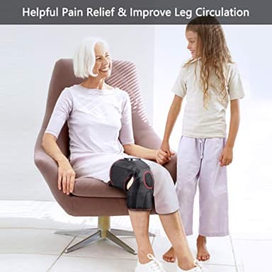 QUINEAR Air Compression Knee Massager with Heat, Knee Brace Wrap for Arthritis Pain Relief, Heating Pad for Knee for Circulation and Pain Relief,3 Modes & 3 Intensities - Image 7