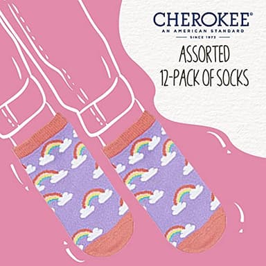 Cherokee Little Girls 12 Pack Shorty Socks - Image 2