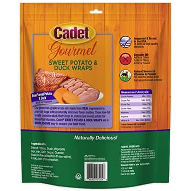 Cadet Gourmet Sweet Potato & Chicken Wraps Limited-Ingredient Dog Chews, Healthy and Natural Training Treats for Small and Large Dogs, 28 oz. - Image 11