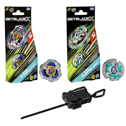 Beyblade X Roar Tyranno 9-60GF, Sting Unicorn 5-60GP & Official Winder Launcher Bundle Pack (Amazon Exclusive) - Image 1