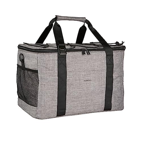 Amazon Basics Soft Insulated Cooler Bag, 50 Can Capacity, Gray - Image 1