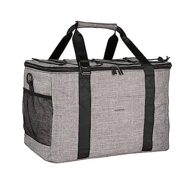 Amazon Basics Soft Insulated Cooler Bag, 50 Can Capacity, Gray - Image 1