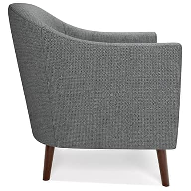 SIMPLIHOME Thorne Accent Chair - 30 inch Wide Upholstered Contemporary Arm Chair in Shadow Grey, for Living Room or Bedroom with Curved Back, Removable Cushion, and Durable Fabric Upholstery - Image 6